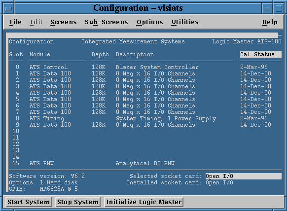 Configuration Window